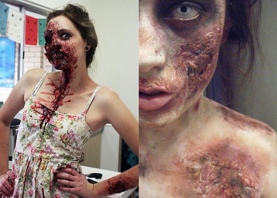 Zombie Makeover für Halloween: Foto, Video, wie man seine eigenen Hände macht