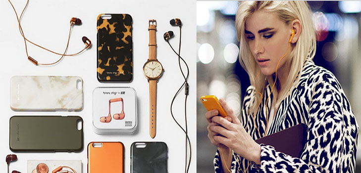 Schwedisches Duo: Zubehörsammlung Happy Plugs x H & M