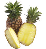 Ananas mit Knoblauch