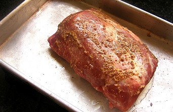 Bild von einem Rezept von einem gebackenen Schweinenacken im Ofen
