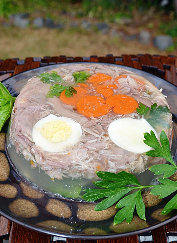 Rezepte einer Erkältung mit Fotos Schritt für Schritt gemacht - von Schweinefleisch, Stiel, Rind, Hähnchenschenkel, mit Gelatine