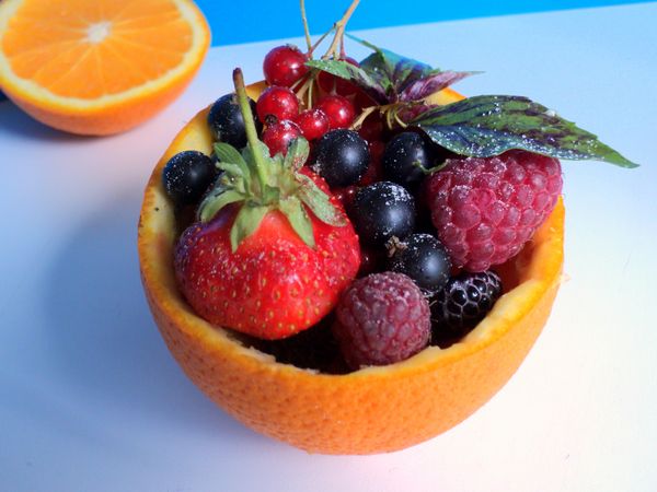Schönes Servieren und Servieren von Früchten