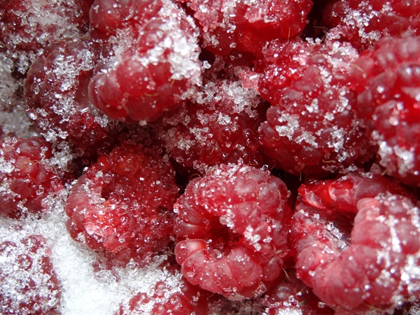 Köstliches Kompott von Himbeeren für den Winter