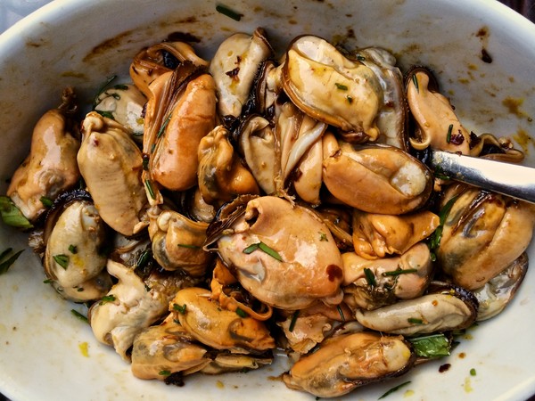 Marinierte Muscheln