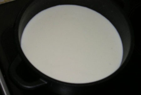 Haferflocken in Milch