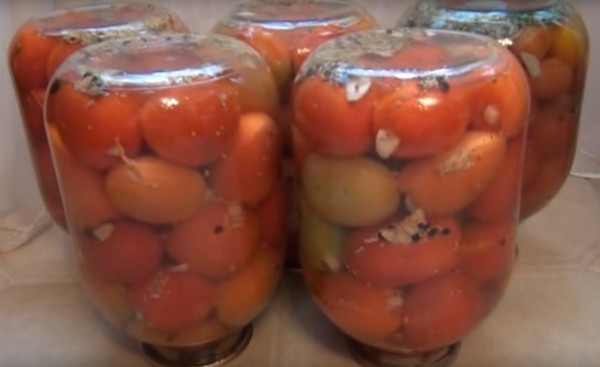 Tomaten mit Knoblauch für den Winter, Rezepte. Tomatenernte mit Knoblauch für den Winter: ein Rezept für schnelles Kochen, ohne Sterilisation, gesalzen ohne zu baden