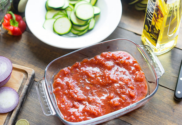 Ein einfaches Rezept: Ratatouille in pikanter Sauce