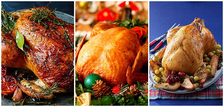 Das Rezept für die Türkei für das neue Jahr 2017 und Weihnachten - im Ofen, multivark, in einer Pfanne, mit saurer Sahnesauce und Gemüse