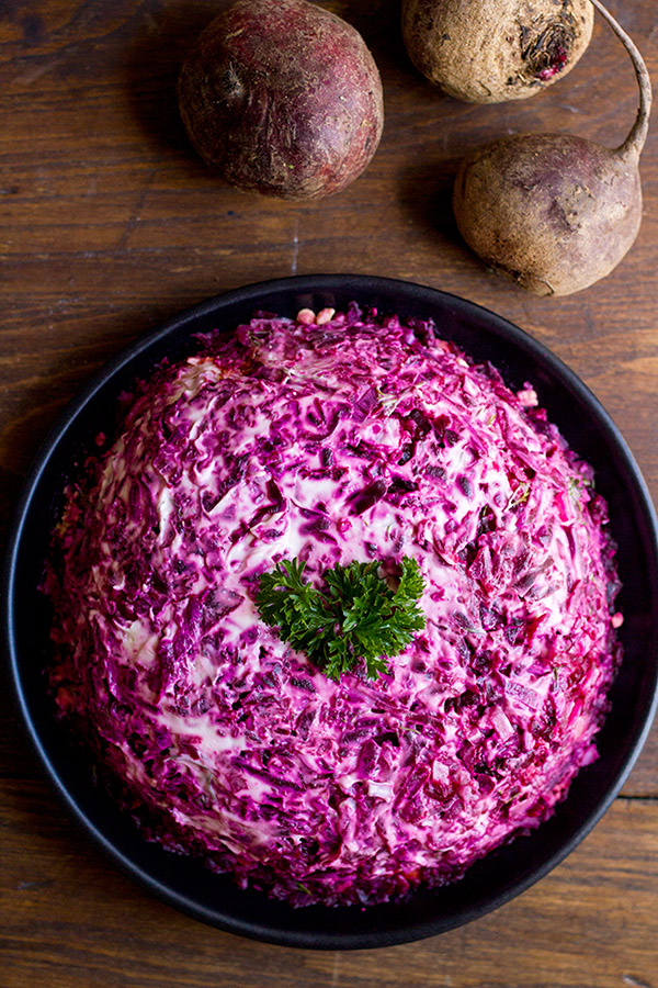 Rezept für Hering unter dem Pelzmantel für neues Jahr zu Hause - Klassiker, Rolle, mit Apfel Schritt für Schritt