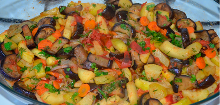 Sautierte Aubergine