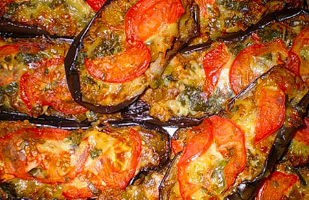 eine köstliche Aubergine