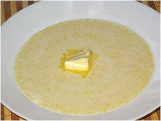 Getreide mit Butter