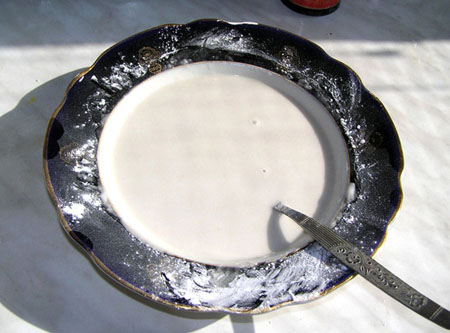 Fisch in geschlagener Milch