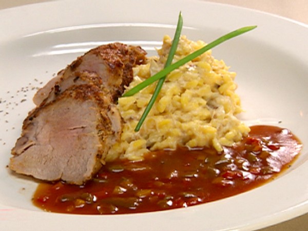 Risotto aus Schweinefleisch