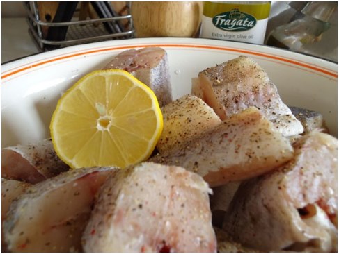 gehackter Fisch