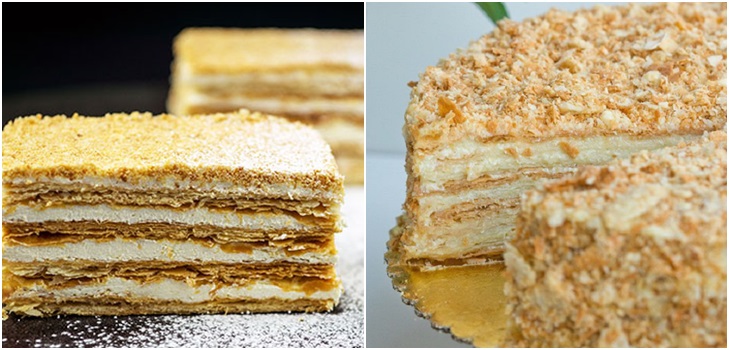 Kuchen "Napoleon", Rezepte mit einem Foto zu Hause: klassisch (sowjetisch), mit Vanillepudding, mit Kondensmilch, aus Blätterteig