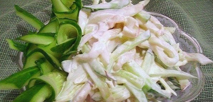 Fasten Tischdekoration - Tintenfisch Salat