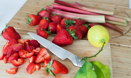 Marmelade mit Rhabarber-Erdbeeren