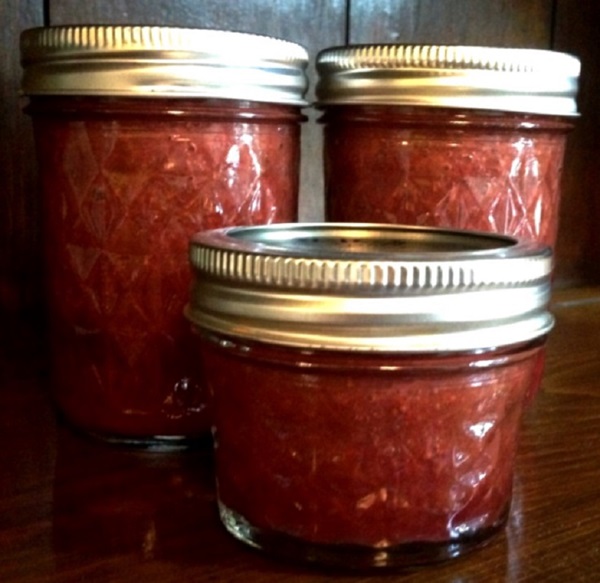 Marmelade aus dem Rhabarber