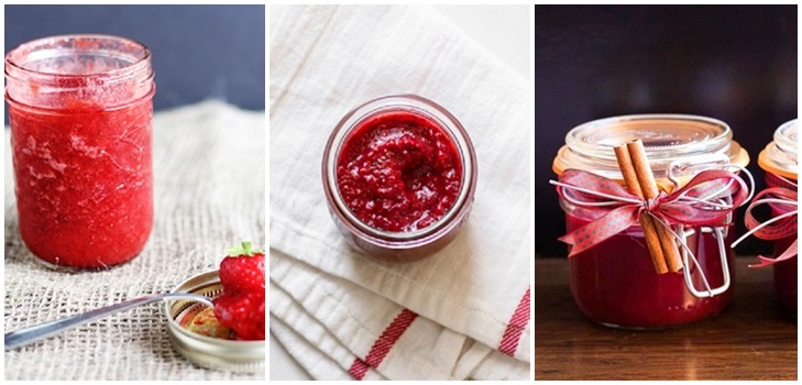 Jam-Fünf-Minuten von Erdbeeren für den Winter, Rezepte mit Fotos