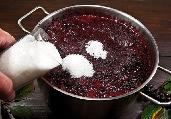 Hausgemachter Wein aus Aronia