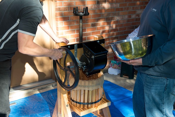 Hausgemachter Wein aus Äpfeln