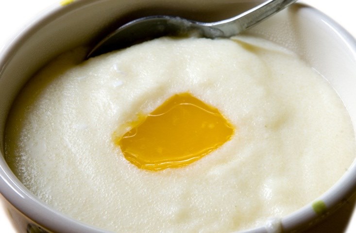 Getreide mit Butter