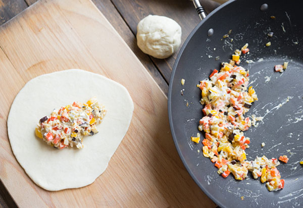 Köstliches Rezept: Calzone mit Gemüsefüllung