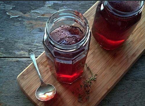 Gelee aus Himbeermarmelade