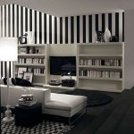 Schwarzweißes Interieur