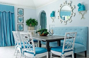 Interieur in blauer Farbe