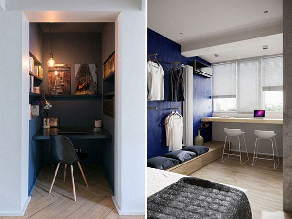 Wie man eine Arbeitszone in einer Wohnung schafft: Tipps Stylisten
